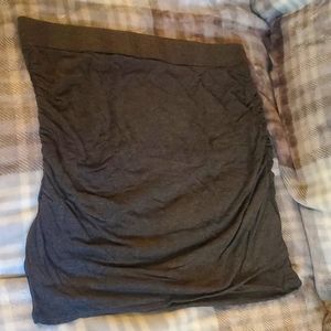 Banana Republic Gray Ruched Skirt